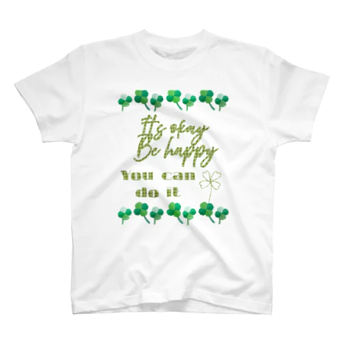 You can do it 千鳥格子グリーン Regular Fit T-Shirt