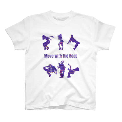 Move with the Beat~Graffiti Silhouette３ Regular Fit T-Shirt
