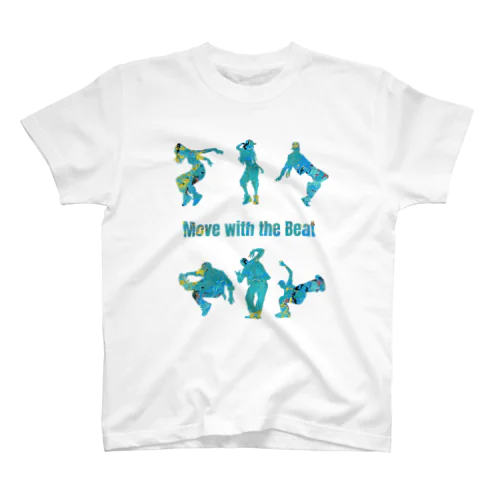Move with the Beat~Graffiti Silhouette９ Regular Fit T-Shirt