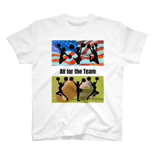 All for the Team~Black Silhouette Regular Fit T-Shirt