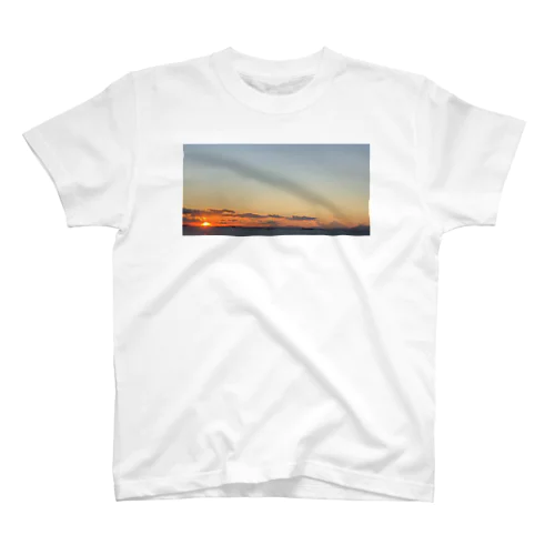 富士山 夕日(サンセット) 海 Regular Fit T-Shirt