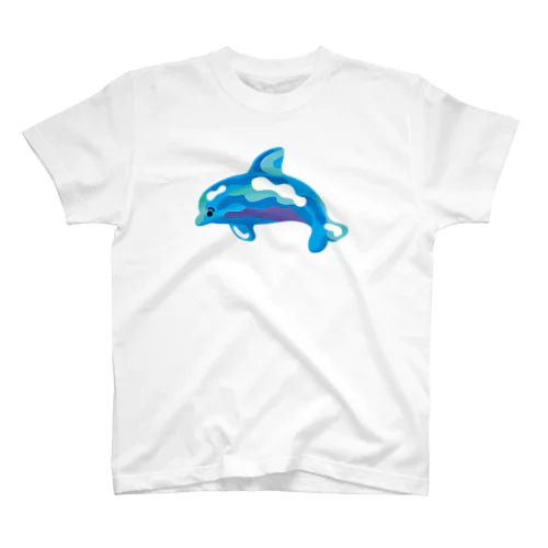 イルカちゃん風船（ブルー） Regular Fit T-Shirt