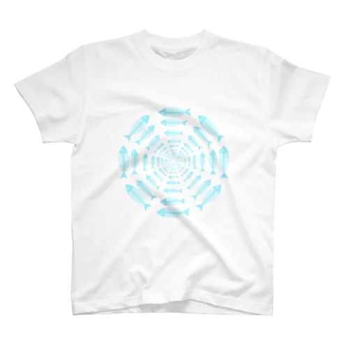 図形絵魚ボーンフィッシュ Regular Fit T-Shirt