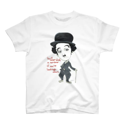 charlie_chaplin_message Regular Fit T-Shirt