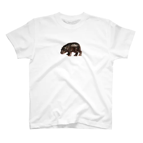 羊毛フェルトのふわふわ平面コビトカバ Regular Fit T-Shirt