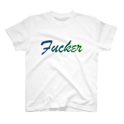 FUCKER 緑グラデ Regular Fit T-Shirt