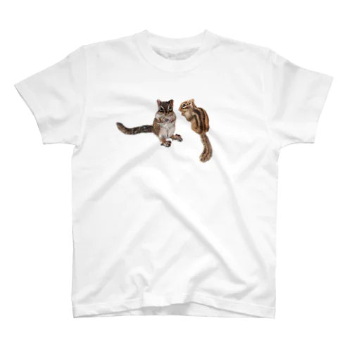 羊毛フェルトのふわふわ仲良しシマリス Regular Fit T-Shirt