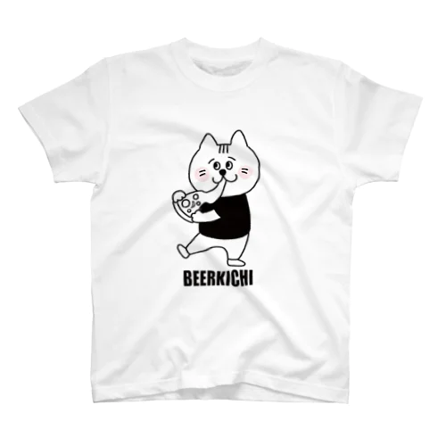 ビアキチくん(ピザ/手描き) 白 Regular Fit T-Shirt