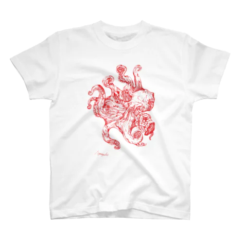 タコ　赤 Regular Fit T-Shirt