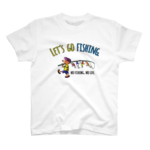 レッツゴーフィッシング ルアーと少年_カラフル Regular Fit T-Shirt