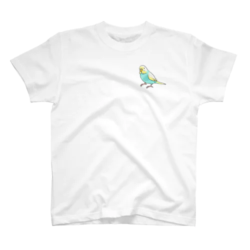 ごきげんセキセイインコ【まめるりはことり】 Regular Fit T-Shirt