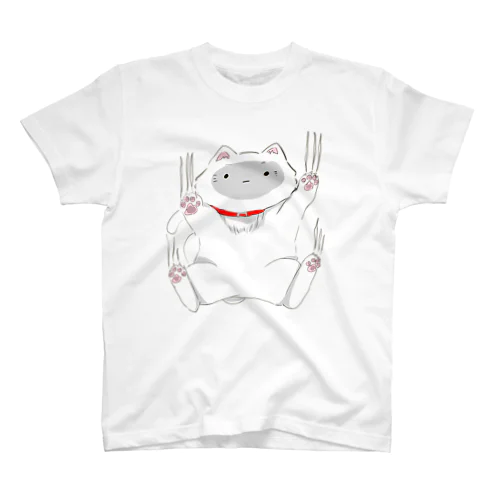 外の存在に気づいてしまったねこ Regular Fit T-Shirt
