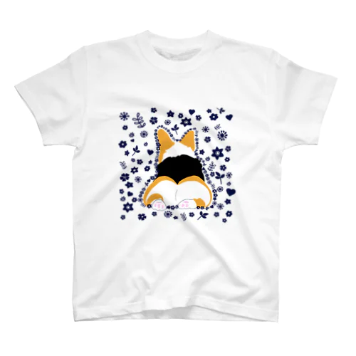 お花コーギー（お色選べます） Regular Fit T-Shirt