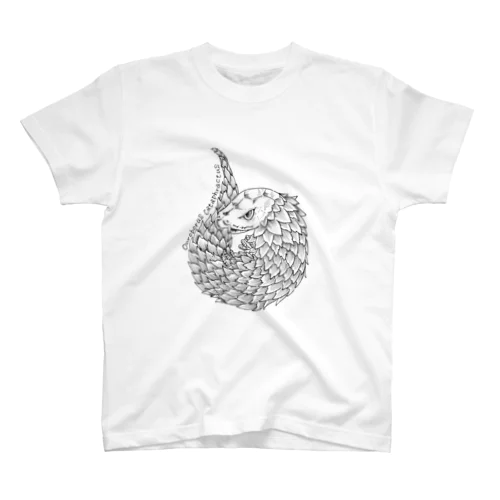 アルマジロトカゲ モノクロver Regular Fit T-Shirt