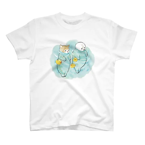 海とにゃんこ Regular Fit T-Shirt