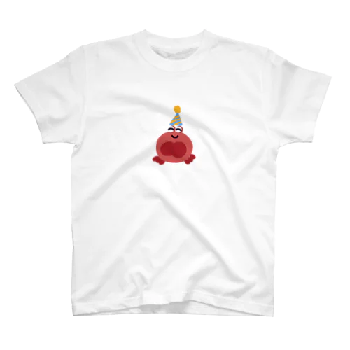 パーティー帽をかぶるカニ〈大きめ〉 Regular Fit T-Shirt