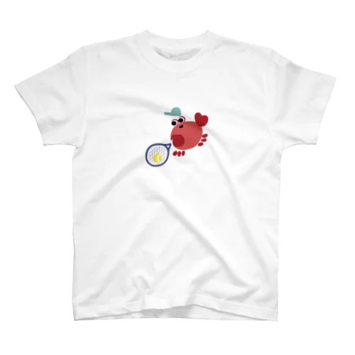 テニスをするカニ〈大きめ〉 Regular Fit T-Shirt