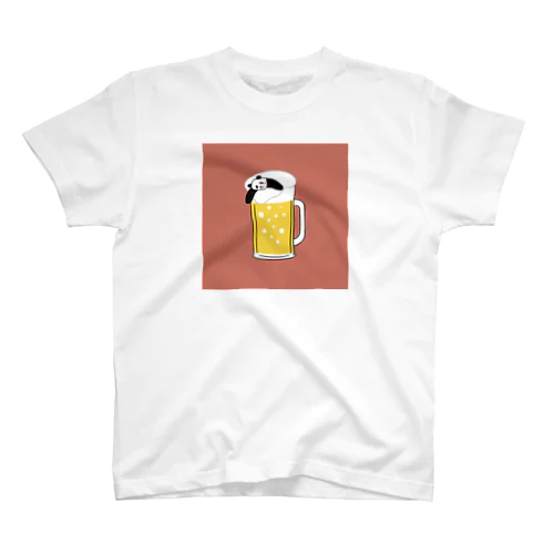 酔いどれパンダ♪ （ピンク） Regular Fit T-Shirt
