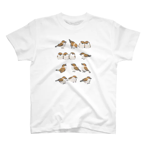 スズメたち(野鳥たち) Regular Fit T-Shirt