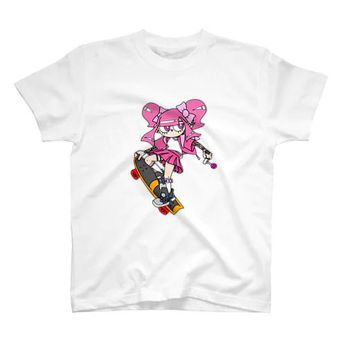 NerdCatHoodies SK8 girl 5 Regular Fit T-Shirt
