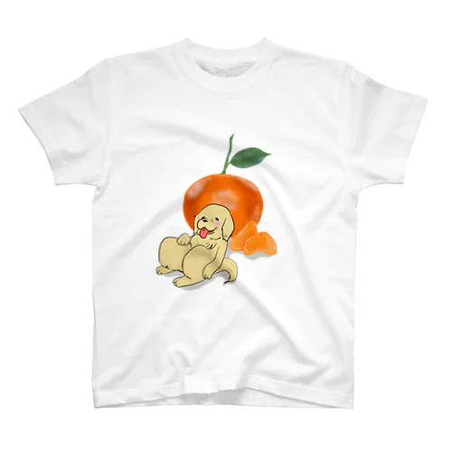 オレンジとゴールデンレトリバー Regular Fit T-Shirt