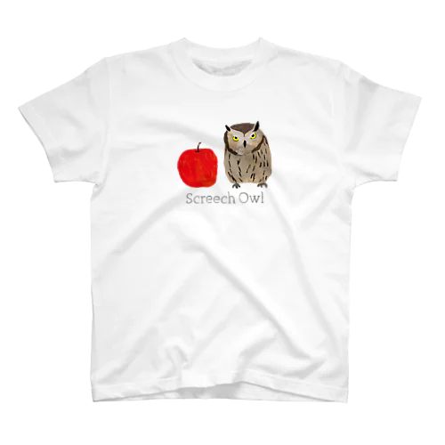 フクロウとリンゴ Regular Fit T-Shirt