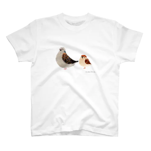 キジバトとスズメ Regular Fit T-Shirt