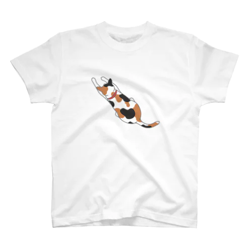 じゃれつく三毛猫のカワイイ背中 Regular Fit T-Shirt