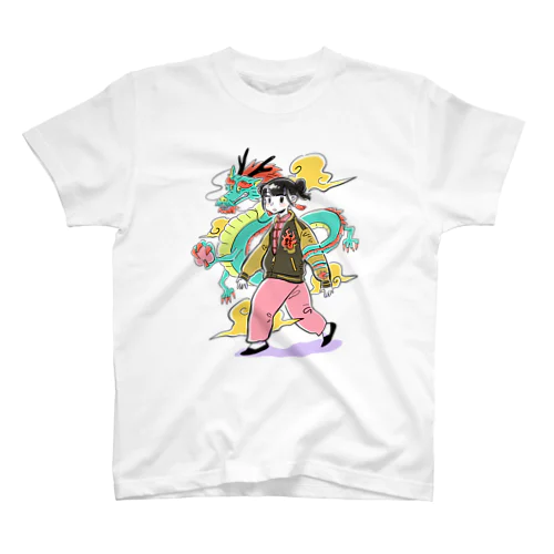 スカジャンチャイナ娘(龍) Regular Fit T-Shirt