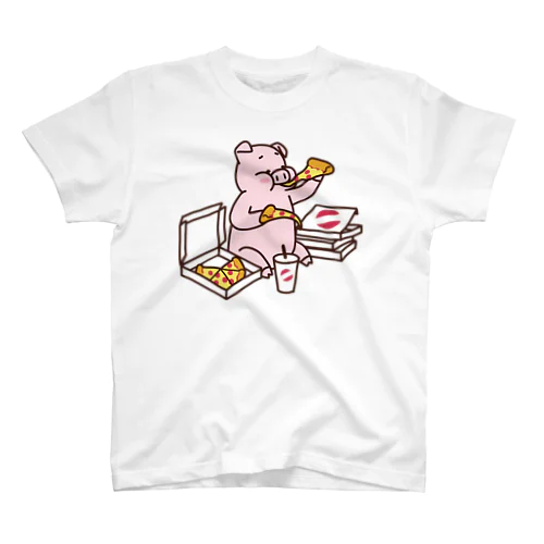 自分に甘いブタ（両面・カラー） Regular Fit T-Shirt