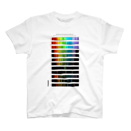 「星と星雲のスペクトル」 Spectra of the Stars and Nebulae 1885 Regular Fit T-Shirt