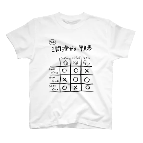 簡易版　潤滑ゼリー早見表 Regular Fit T-Shirt