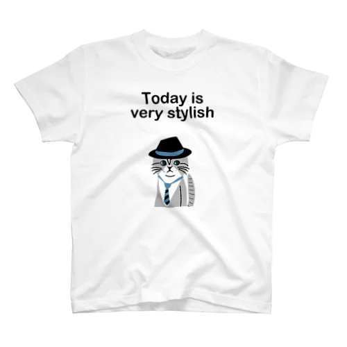 キジトラつよし、今日はオシャレ Regular Fit T-Shirt