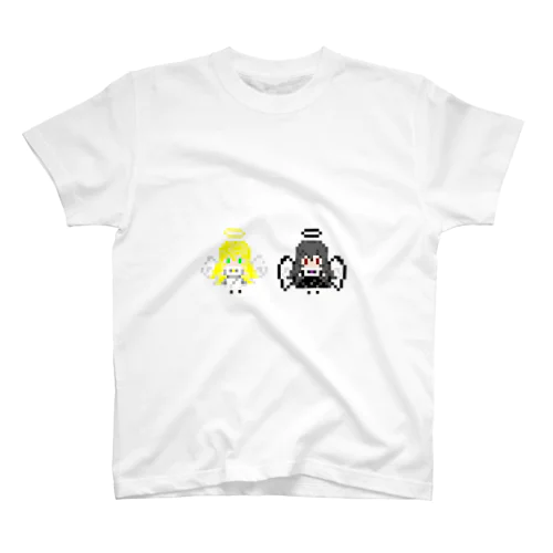 天使アリスと堕天使アリス(ドットイラスト) Regular Fit T-Shirt