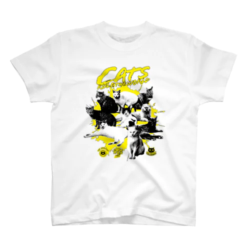 猫が世界を支配する（黄） Regular Fit T-Shirt