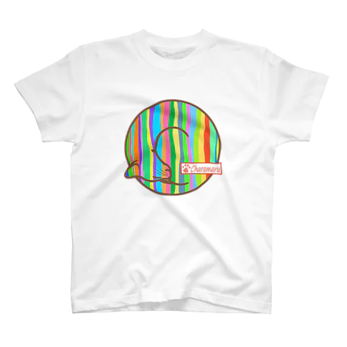 丸猫（マルチストライプ） Regular Fit T-Shirt