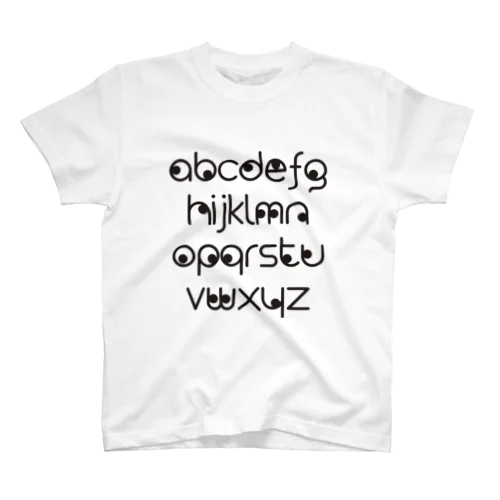 覗き見アルファベット透明 Regular Fit T-Shirt
