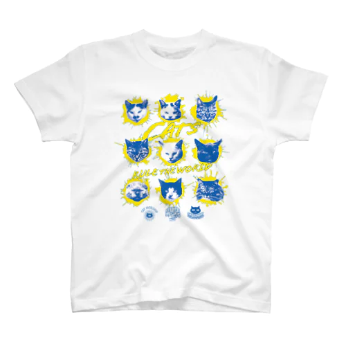猫が世界を支配する9FACES UKR🇺🇦 Regular Fit T-Shirt