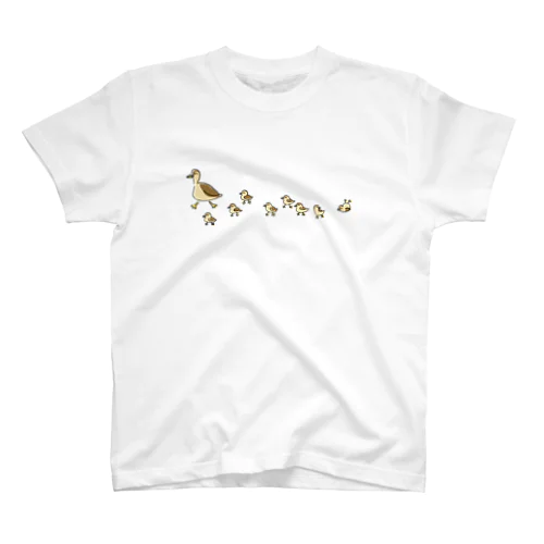 カルガモの親子（行列） Regular Fit T-Shirt
