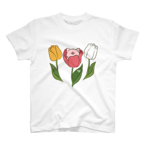 トン野さんとチューリップ Regular Fit T-Shirt