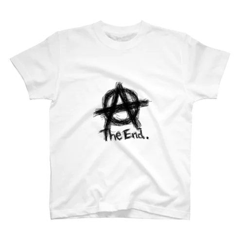 サークルA-THEEND(黒文字) Regular Fit T-Shirt