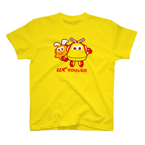 ゆぅ＆ゴーよこ並び（ロゴ赤） Regular Fit T-Shirt