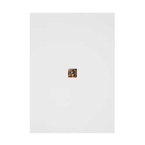 ビールだ、野良猫教授 Stickable Poster