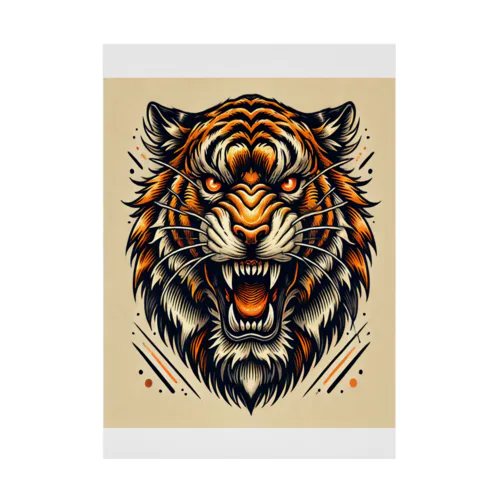 Roaring Tiger - 荒ぶる虎の咆哮 Stickable Poster
