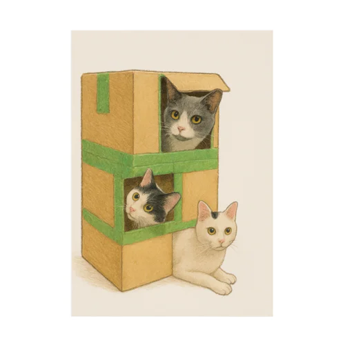 にゃんこ Stickable Poster