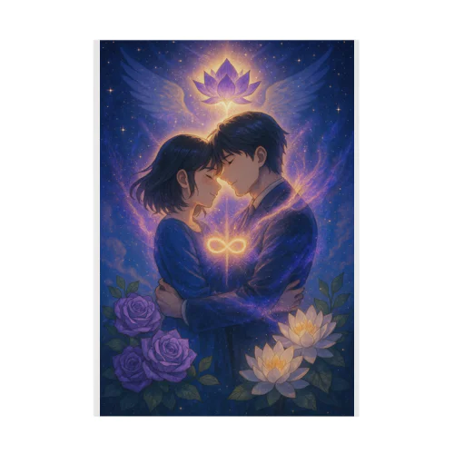 ツインレイ一ヒーリングアートグッズ Stickable Poster
