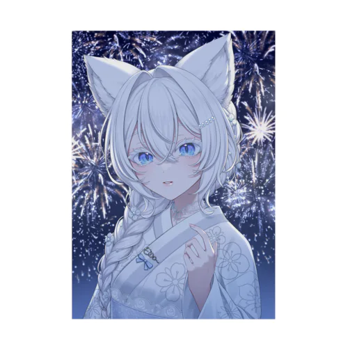2025 浴衣 編み込みとろちゃん（背景あり） Stickable Poster