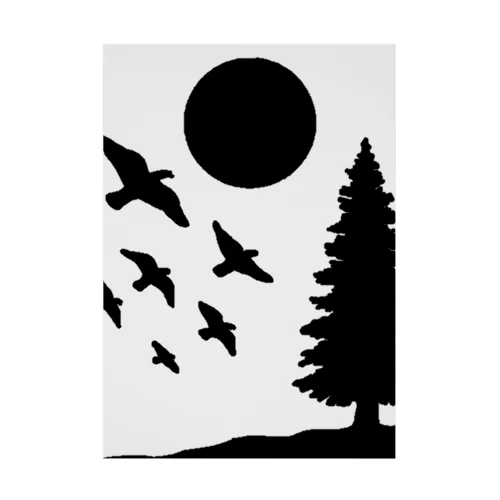 Birds and Sun Stickable Poster