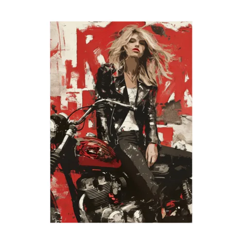 Red Steel Stickable Poster