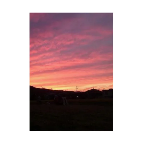 しらさぎ荘の夕暮れ Stickable Poster